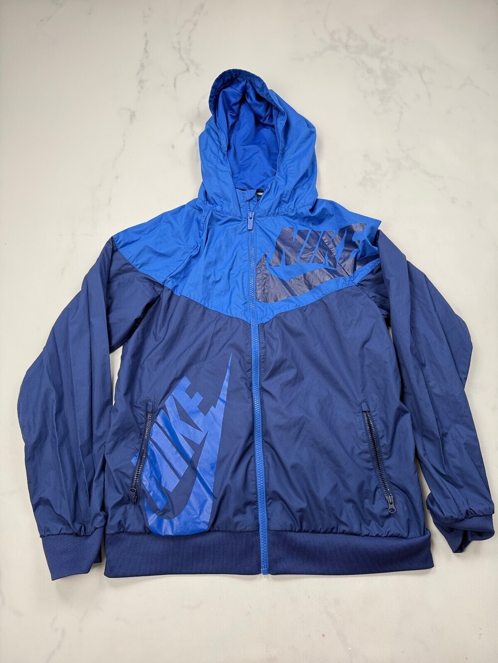 Nike Graphic Jacket Blue Contemporary Street Style - Boys XL